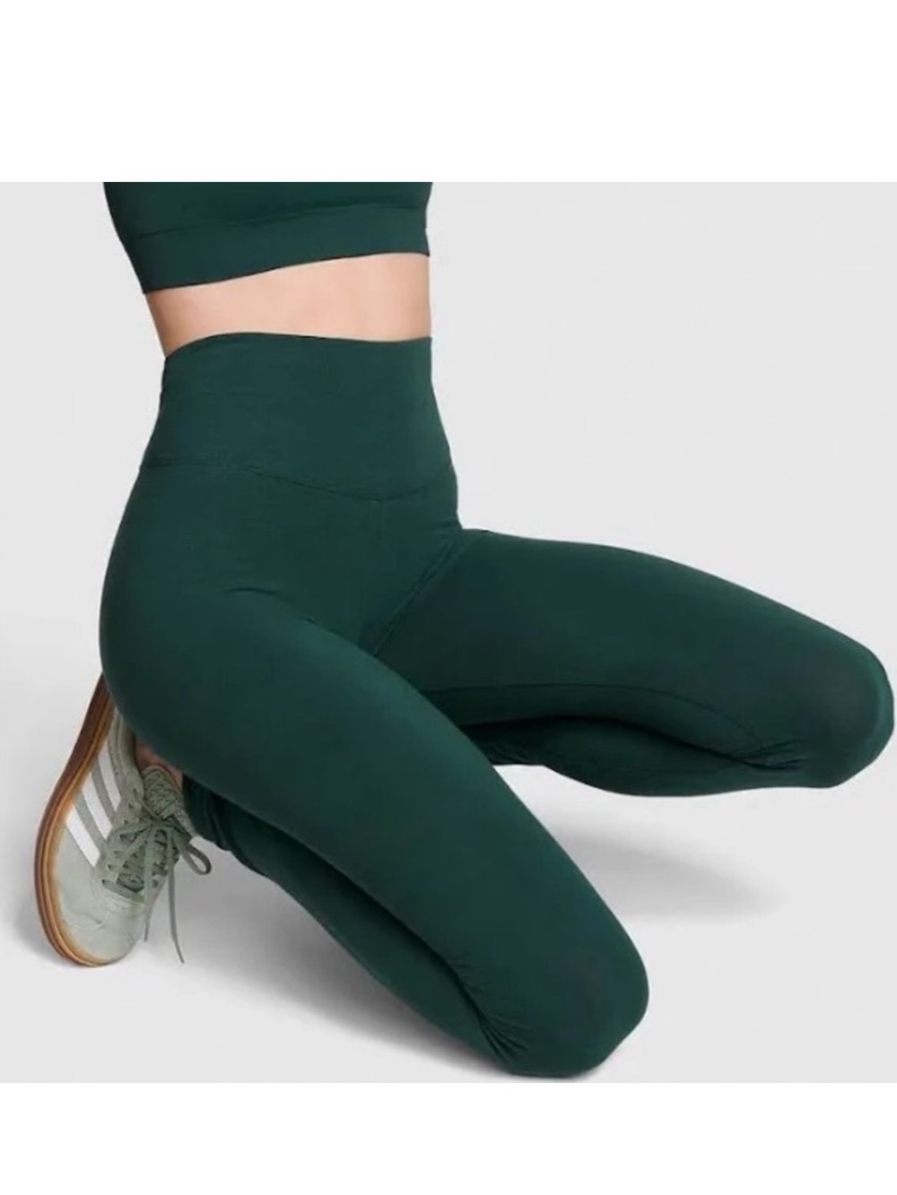 🌿VICTORIAS SECRET PINK SIZE SMALL FOREST GREEN WINTER SEAMLESS CLASSIC LEGGINGS